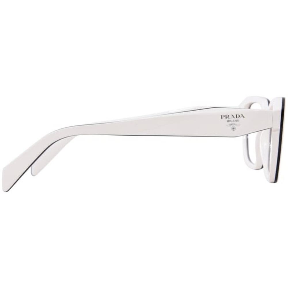 1000. Prada Eyeglasses Women's White Full Rim Cat Eye - Picture 3 of 5